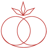 abstract geomtric tomato icon